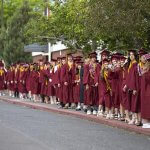 Prairie High School graduates lined up